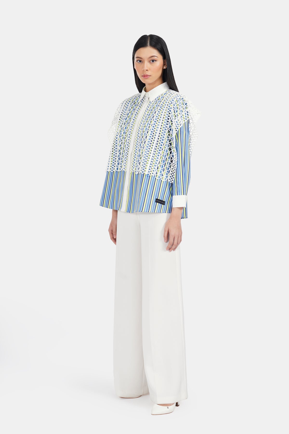 Calantha Lace Shirt - Macaroon