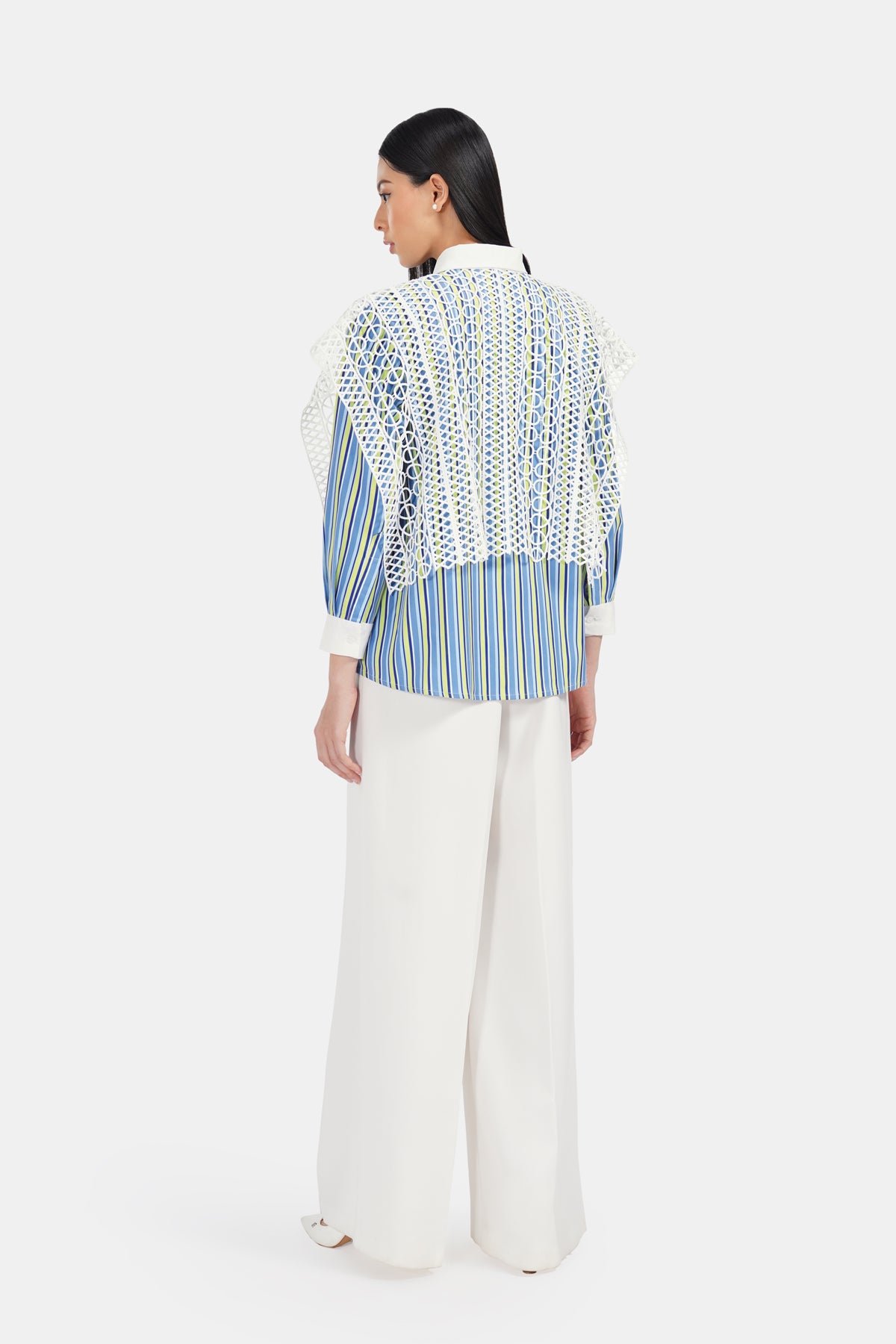 Calantha Lace Shirt - Macaroon