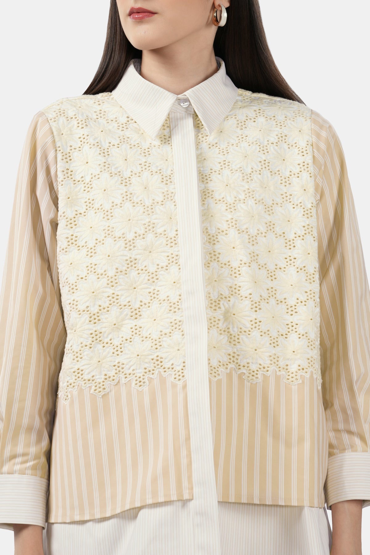 Calesta Lace Shirt - Caramel