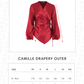 Camille Drapery Outer - Maroon