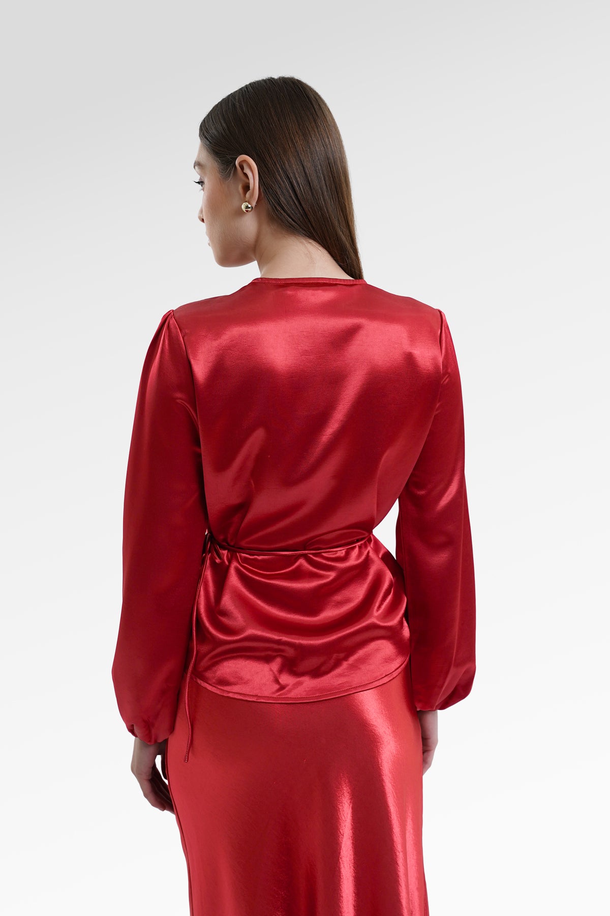Camille Drapery Outer - Maroon