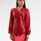 Camille Drapery Outer - Maroon