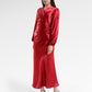 Camille Drapery Outer - Maroon