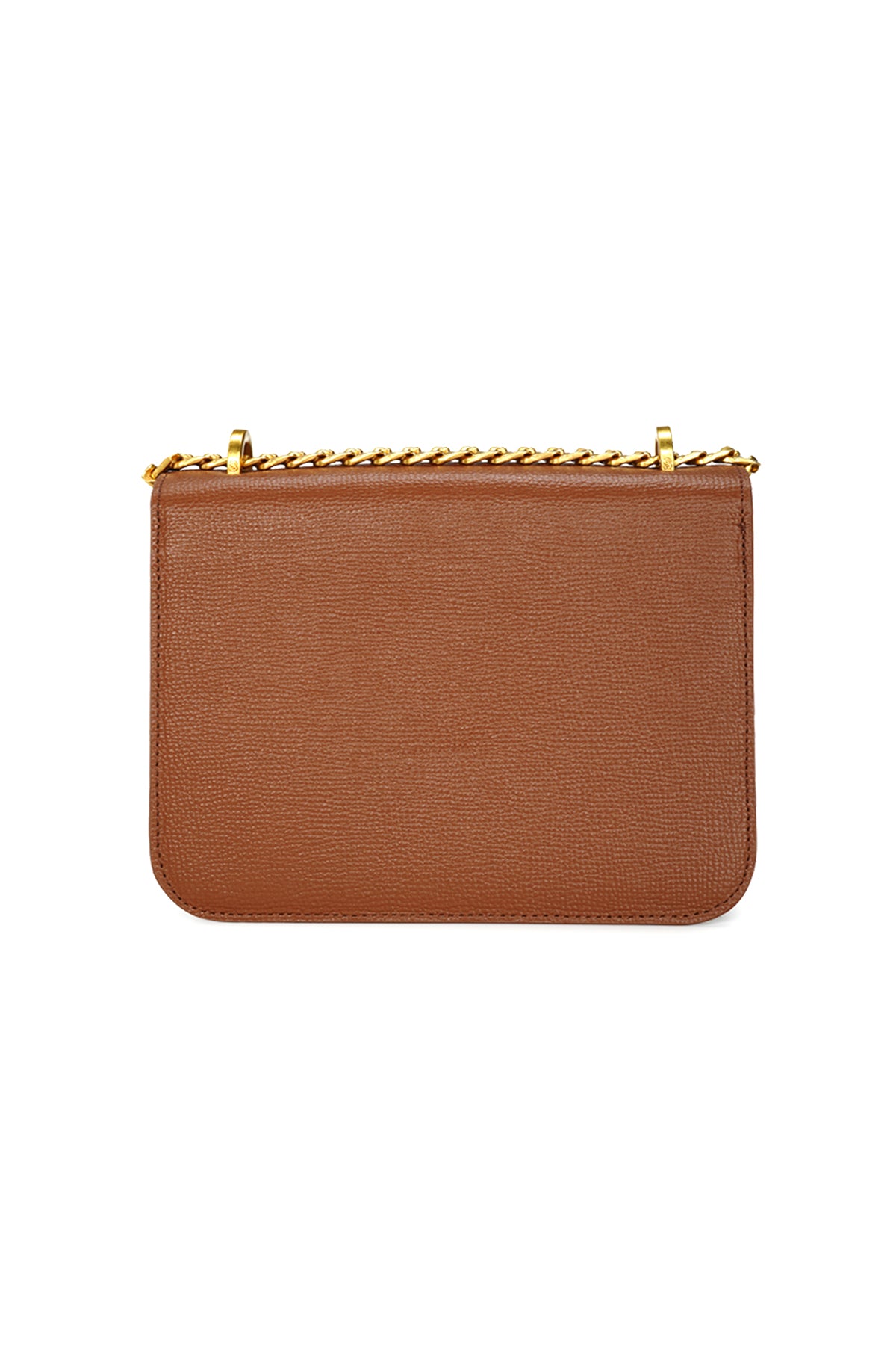 Audrey Chain Leather Bag Medium - Caramel