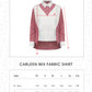 Carleen Mix Fabric Shirt - Red