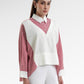 Carleen Mix Fabric Shirt - Red