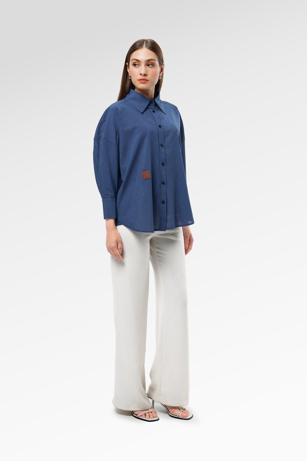 Carys Oversize Shirt - Navy