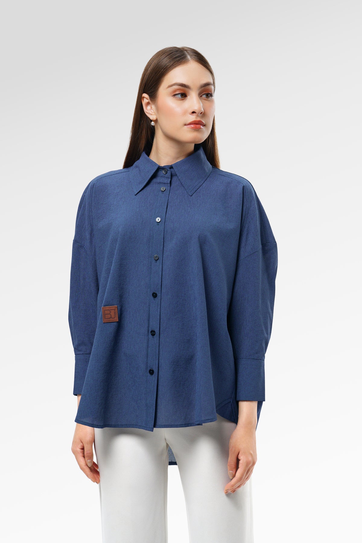 Carys Oversize Shirt - Navy