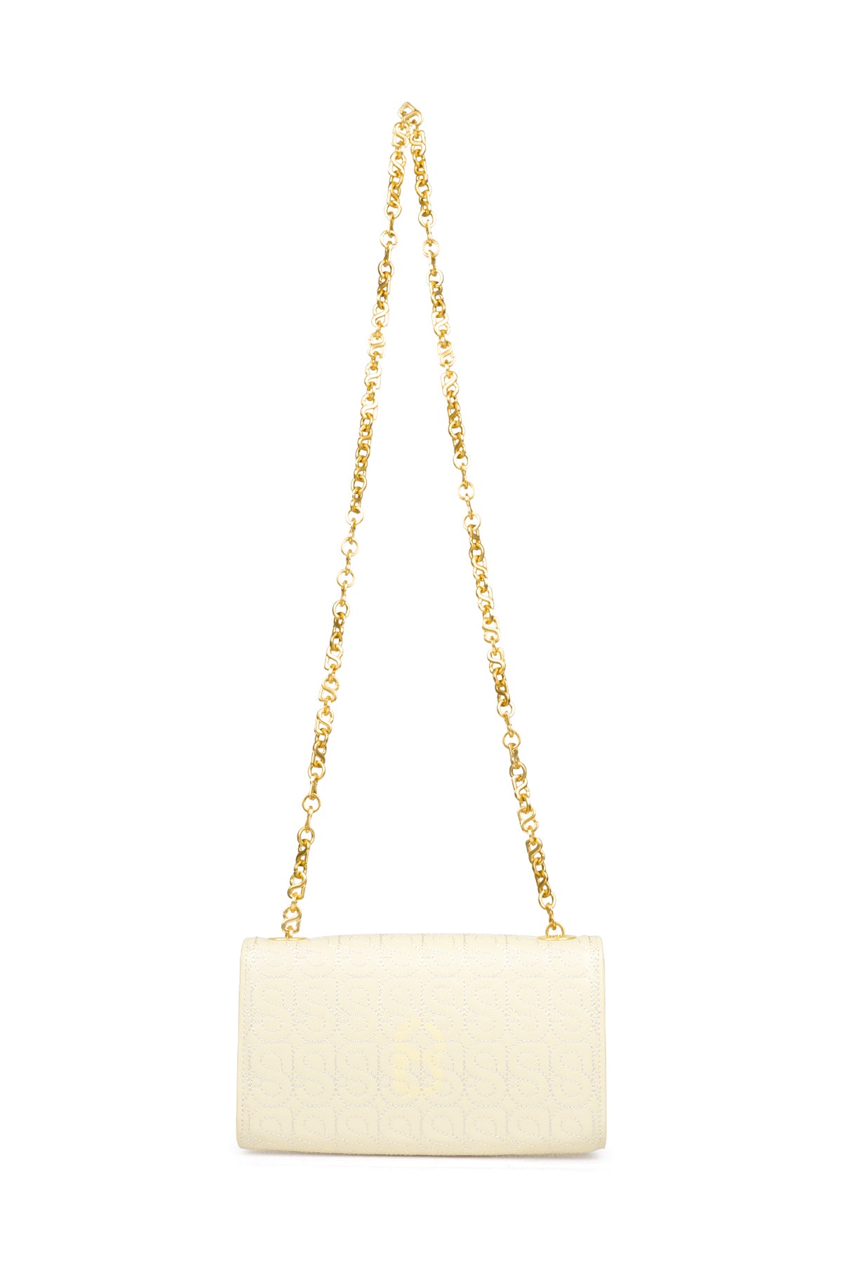 Luna Leather Wallet on Chain - Chalk