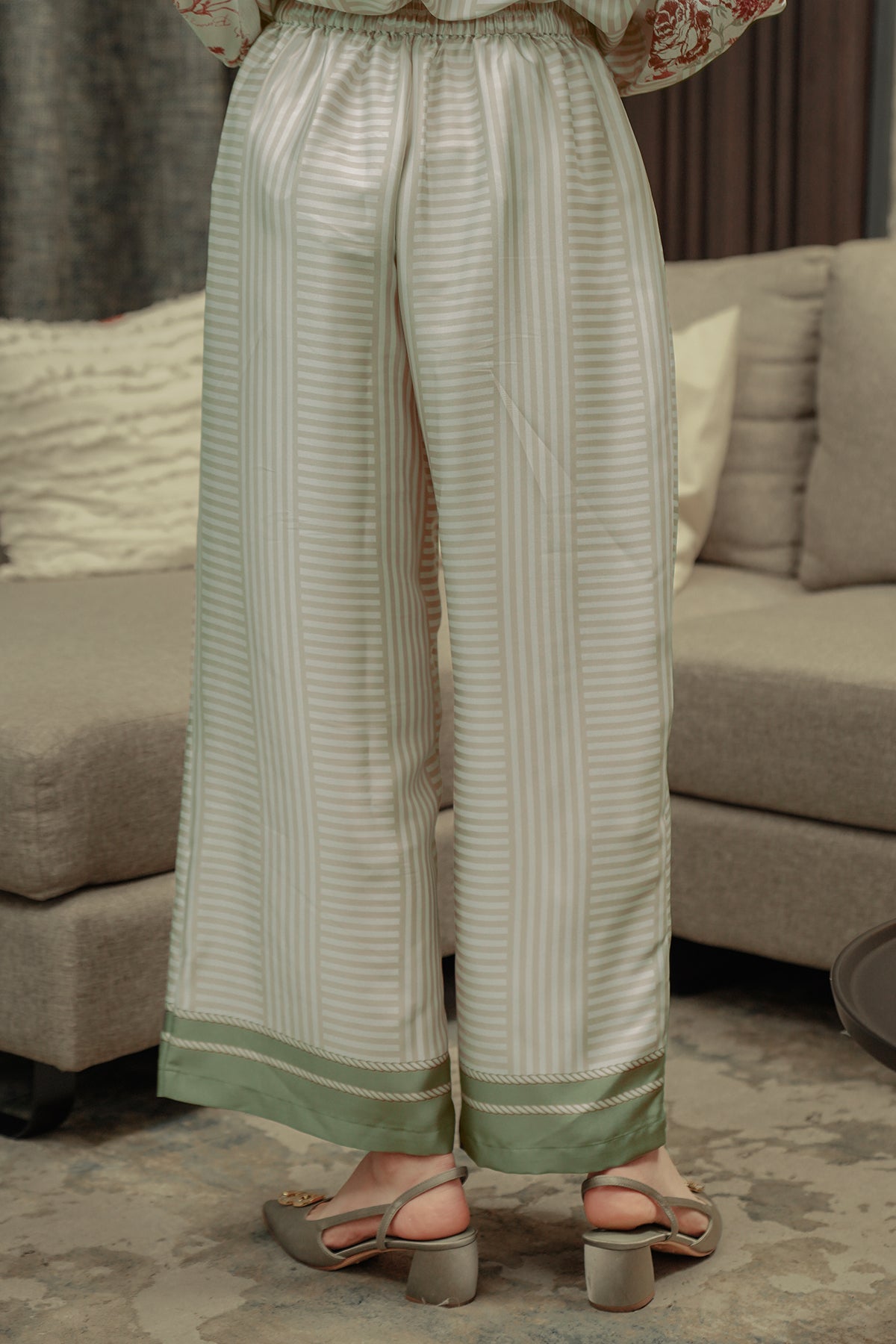 Chinoiserie Pants - Olive