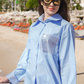 Claire Beads Shirt - Blue