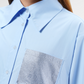 Claire Beads Shirt - Blue