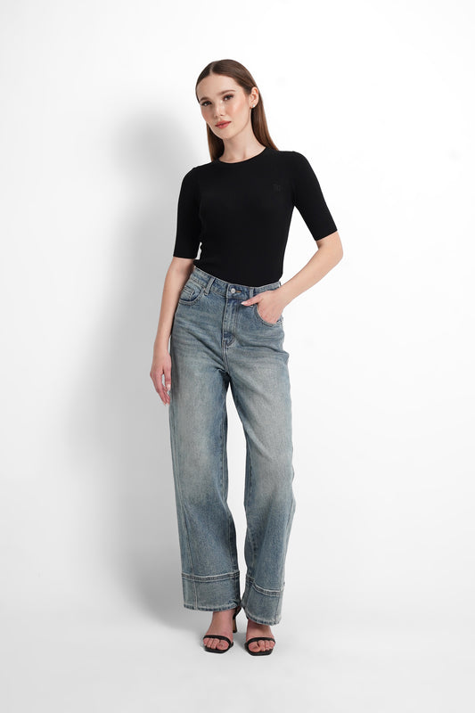Clara Denim Pants - Rose Denim