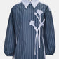 Claretta Flower Blouse - Twilight Blue