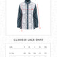Clarisse Lace Shirt - Navy Blossom