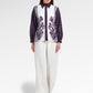 Opulent Bloom Embroidery Lace Shirt - Deep Violet