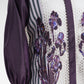 Opulent Bloom Embroidery Lace Shirt - Deep Violet