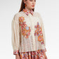 Opulent Bloom Embroidery Shirt - Petal Cream