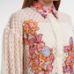 Opulent Bloom Embroidery Shirt - Petal Cream