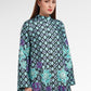 Opulent Bloom Embroidery Shirt Dress - Teal Mirage