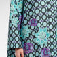 Opulent Bloom Embroidery Shirt Dress - Teal Mirage