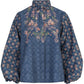 Coral Dreams Crop Shirt - Deep Ocean