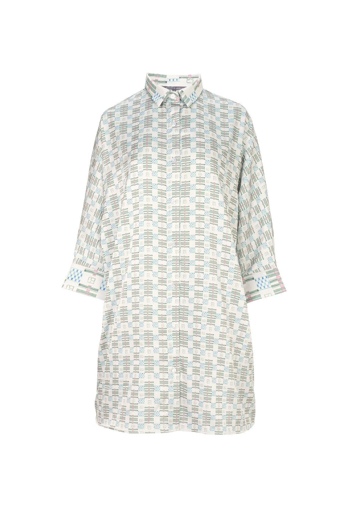Coral Dreams Oversize Tunic - Seagrass
