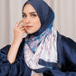 Holiday Satin Shawl - Deep Blue