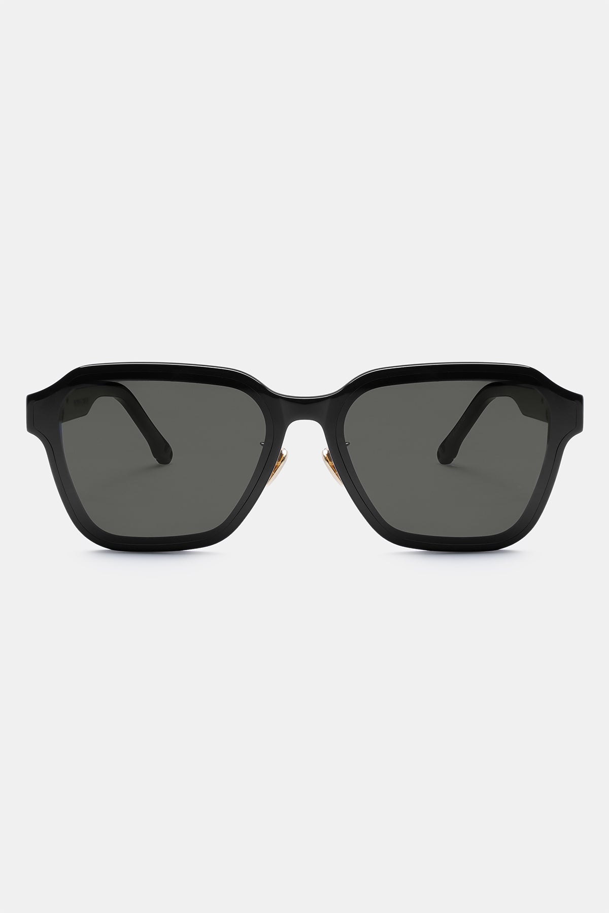 Deux Trapezoid Sunglasses - Black