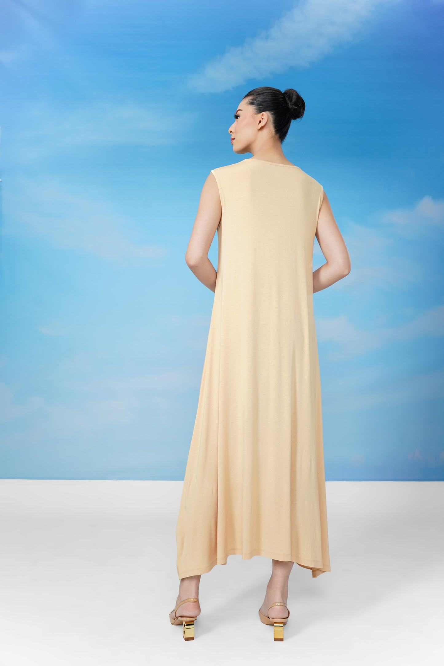 Sleeveless Inner Dress - Almond