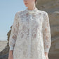 Aleena Embroidery Shirt - Cream