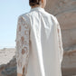 Aleena Embroidery Shirt - Cream