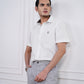 Signature Men Poplin Shirt Short Sleeve - White