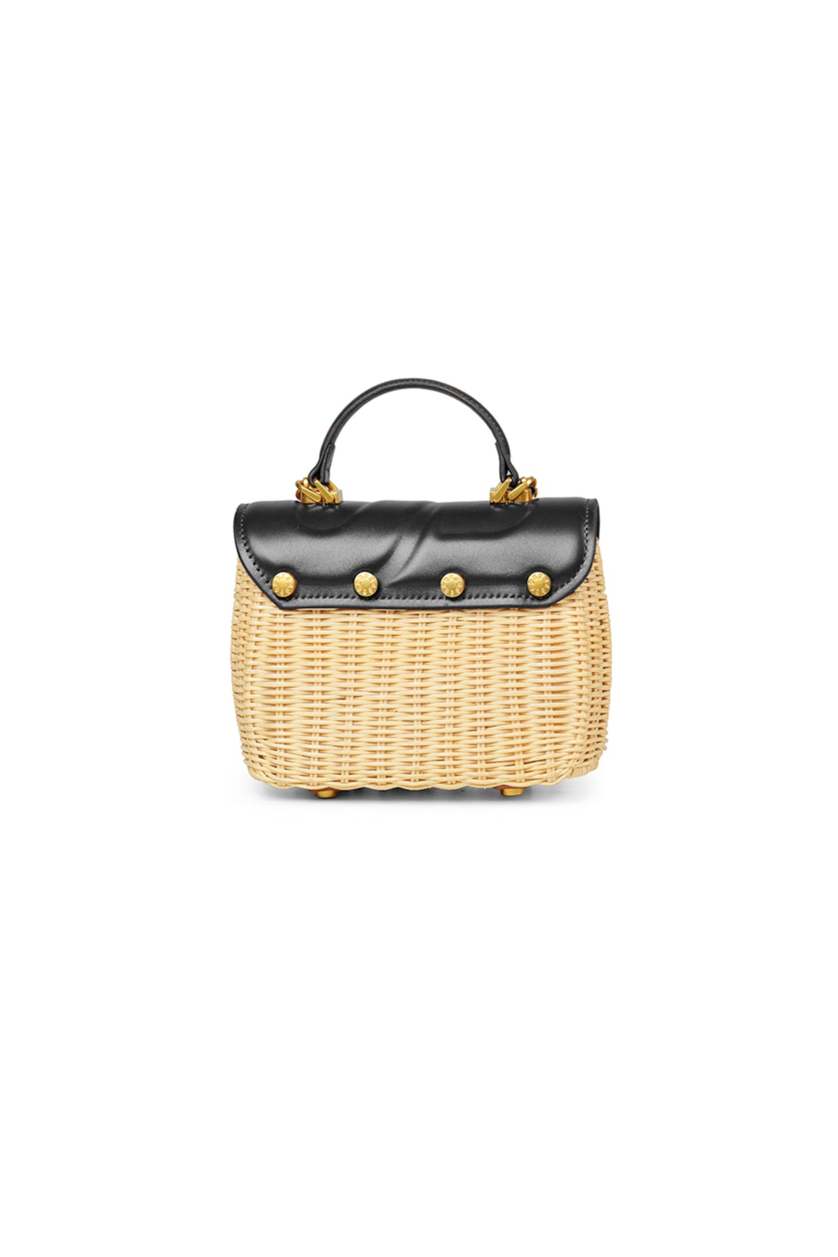 Alma Rattan Bag Small Black