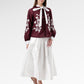 The Regal Embroidery Shirt - Burgundy