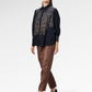 Delia Embroidery Shirt - Navy