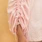 Buttonscarves x Jovian Paradiso Pauline Gathered Sleeve Blouse In Pink Marshmallow
