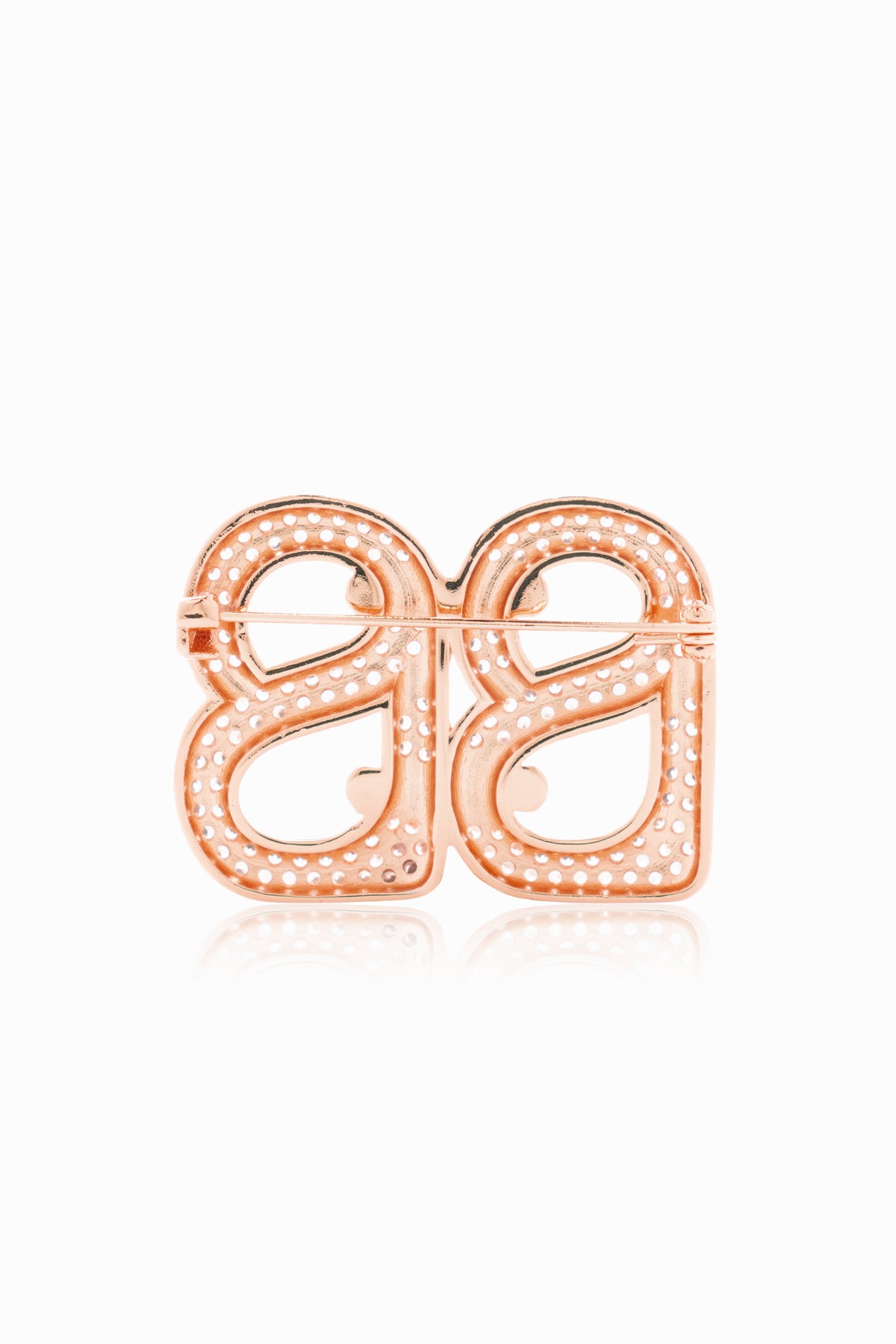 Deux Crystal Brooch - Rose Gold