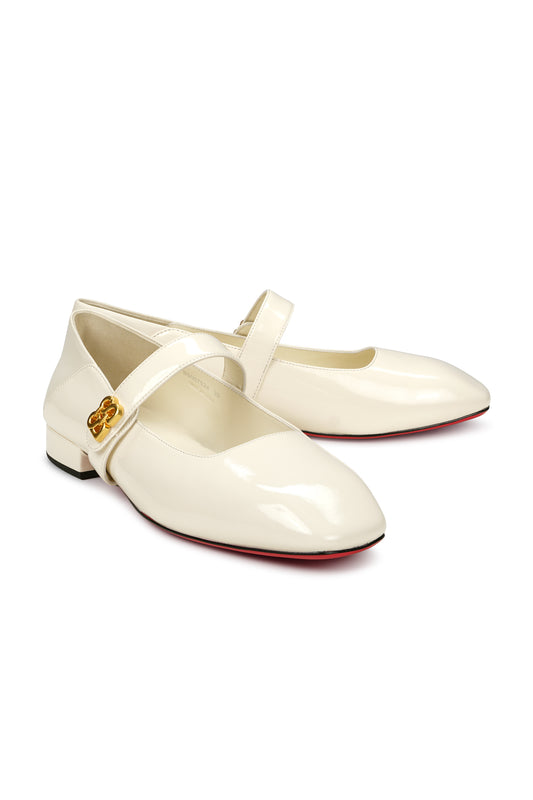 Deux Mary Janes - White