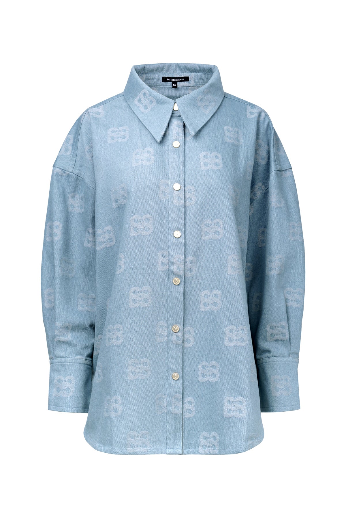 Deux Oversized Denim Shirt - Blue