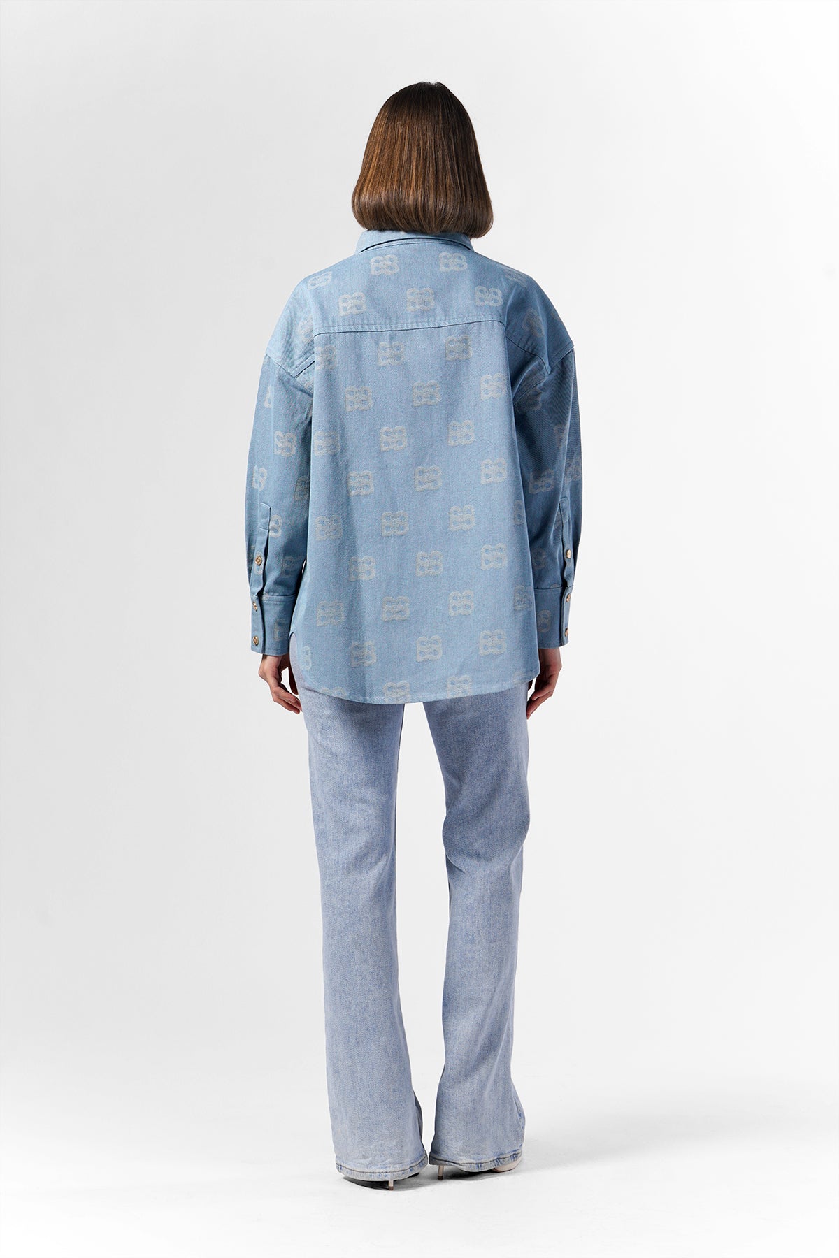 Deux Oversized Denim Shirt - Blue