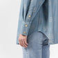 Deux Oversized Denim Shirt - Blue