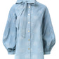 Deux Raglan Denim Shirt - Blue