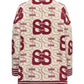 Deux Reversible Cardigan - Ivory/Maroon