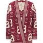 Deux Reversible Cardigan - Ivory/Maroon