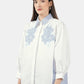 Dyxie Embroidery Shirt - Light Blue