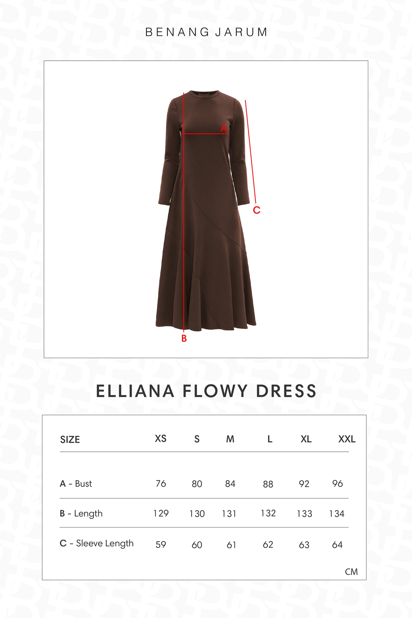 Elliana Flowy Dress - Brown