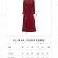 Elliana Flowy Dress - Maroon