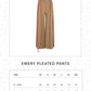 Emery Pleated Pants - Almond
