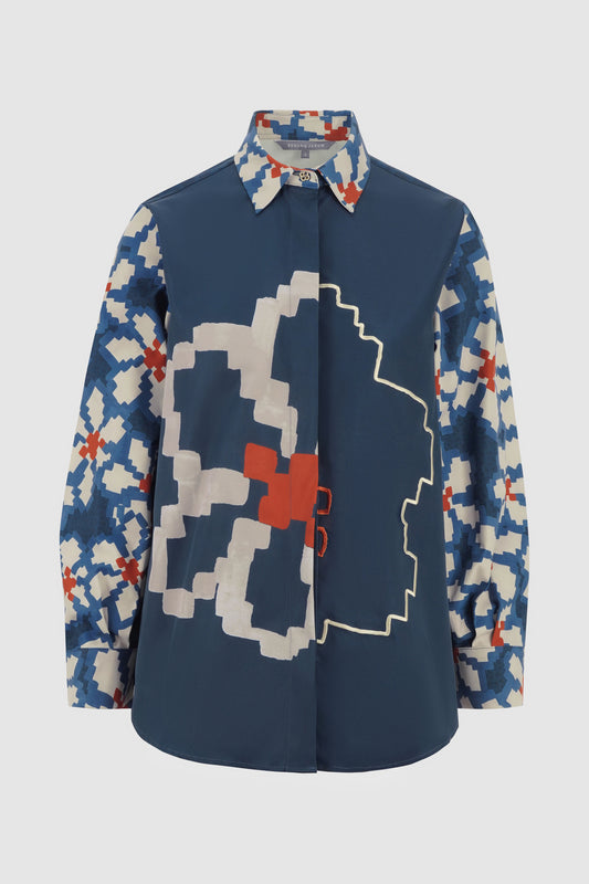 Eclora Embroidery Shirt - Aconitum